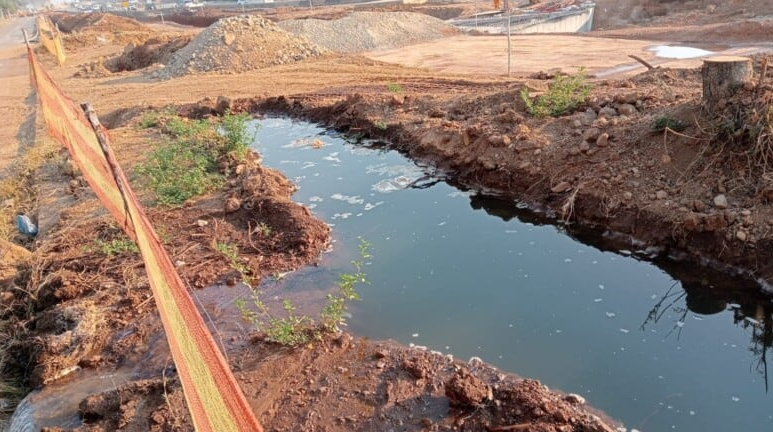 Damage to Tshwane Metro water infrastructure caused by a contractor along the Garsfontein Road upgrade project.