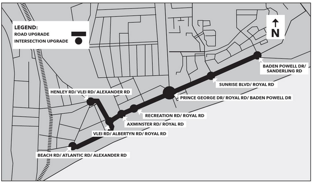 A high-resolution map of the proposed upgrades