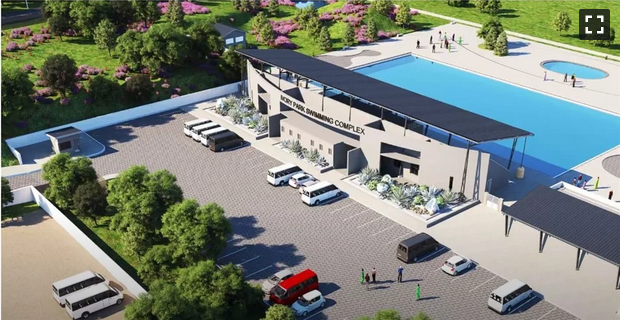 Artist impression of the the completed Ivory Park Swimming Pool Complex