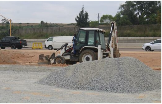 Construction teams continue work on the K101 road project.