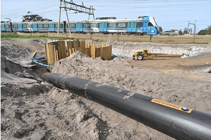 The Belrail sewer rehabilitation is currently under way.