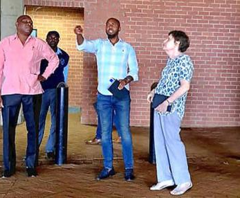Officials from the Department of Transport and Community Safety assess the R250 million failed Thohoyandou taxi rank.