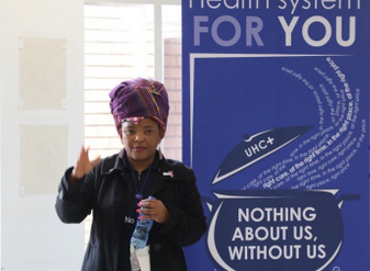 Dr Nomafrench Mbombo at the Netcare Ceres Hospital Transfer to the Western Cape Government event.