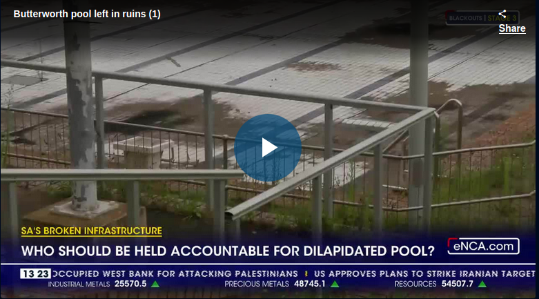 Butterworth pool left in ruins.