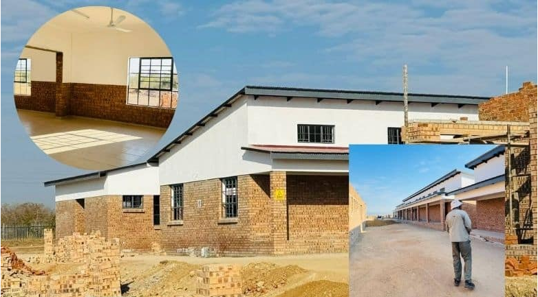  Construction is completed on some blocks of classrooms. 