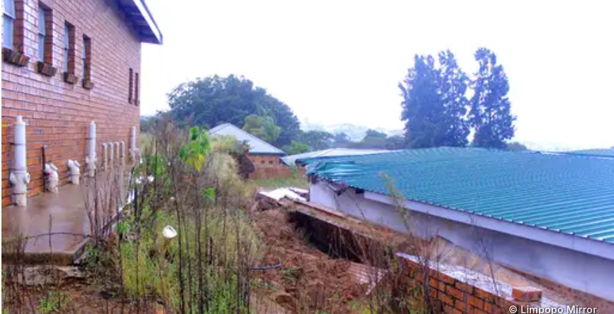 A wall at the unfinished Rivoni School for the Blind has collapsed after recent heavy rains, raising concerns about the condition of the structures.