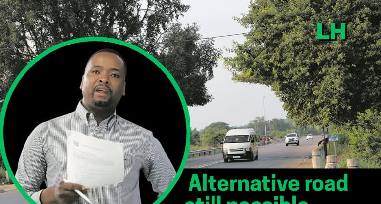 Adolf Sundhuza Mhinga Bridge, the only entrance to Giyani town. Duncan Vusi Khoza responds to questions from the community during the GGM IDP meeting.