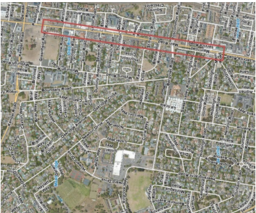 Aerial view of Diep River main Road section.