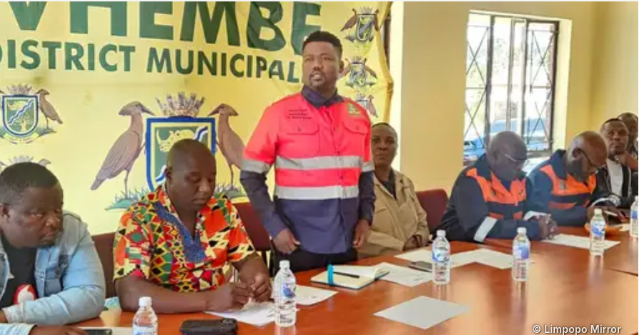 Vhembe District Municipality Executive Mayor Miyelani Chauke during the handover of the Chavani Phase II water project contract. 