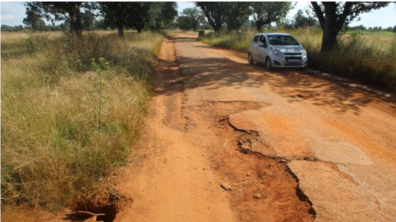  The road to the graveyard has been in a terrible state for years. 
