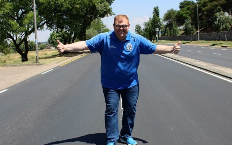 Councillor Kade Guerreiro welcomes the resurfacing of Pretoria Road.