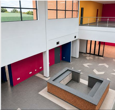 The newly refurbished facility features a spacious interior with colourful walls, large windows and a reception area.