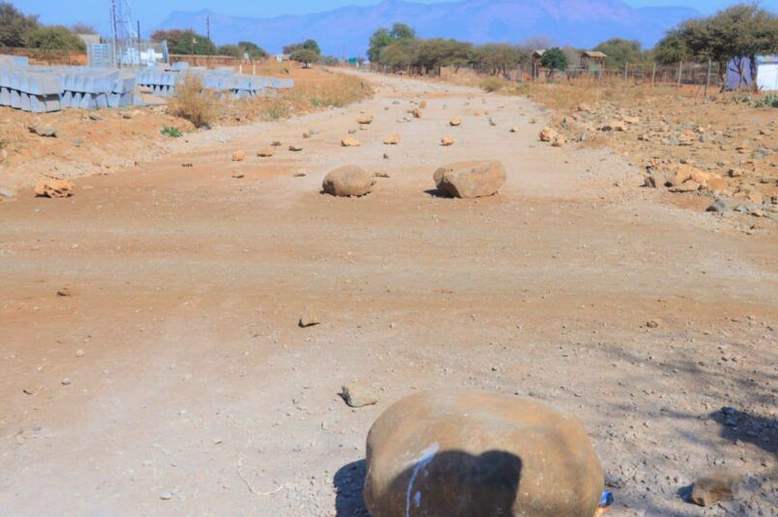 The unfinished road project in Dresden.