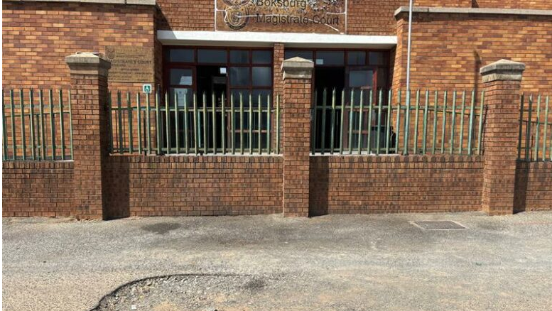  The outside of the Boksburg Magistrate