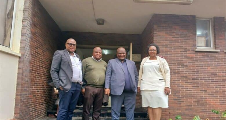  At the engagement session at Port Shepstone Regional Hospital are (from left) Nqobile Radebe, Tusani Mkwena, Sikhumbuzo Isaac Mqadi and Mandisa Maqutu. 