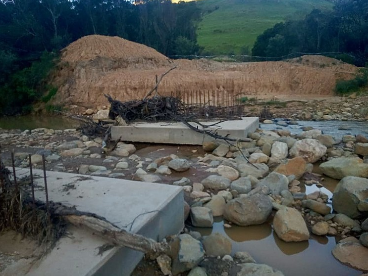 Construction of Nogqala bridge near Ngcobo in the Eastern Cape started in September 2021. 