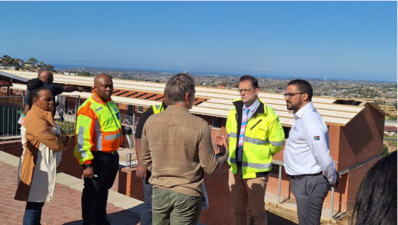 KwaZulu-Natal public works and infrastructure MEC Martin Meyer at Menzi High School in Umlazi. 