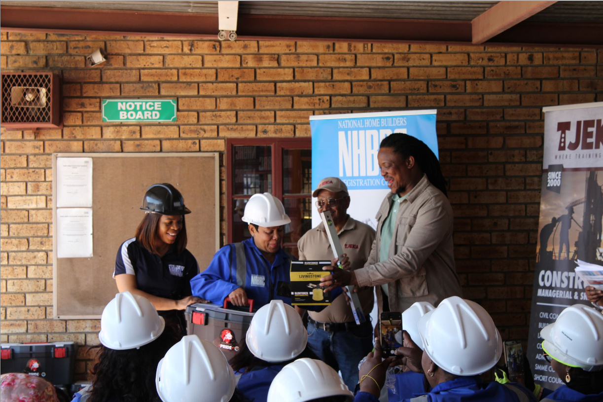 The women accepted their certificates and fully-equipped tool boxes at a graduation ceremony held at Aureus.