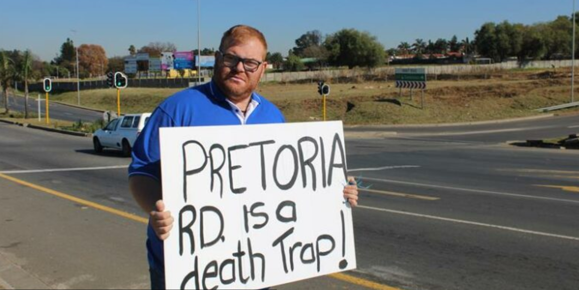  Ward 92 Clr Kade Guerreiro calls for signage on Pretoria Road. 