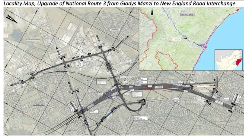 The upgrade of the N3 from Murray Road (Gladys Manzi Road) to the New England Road Interchange has commenced.