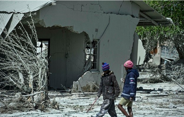  A home in Jagersfontein destroyed by horror flooding after a dam wall burst. 