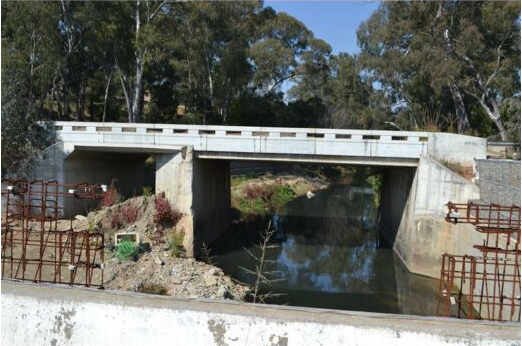 A view of the Southern Modderfontein Road Bridge.