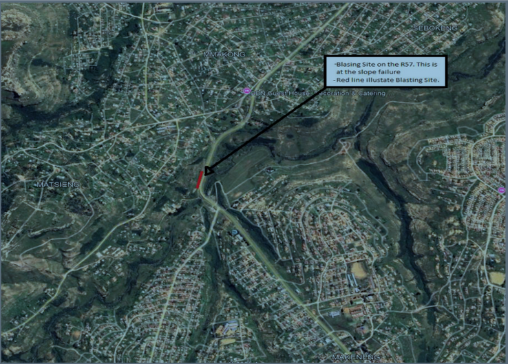 Blast location and exclusion zone radius