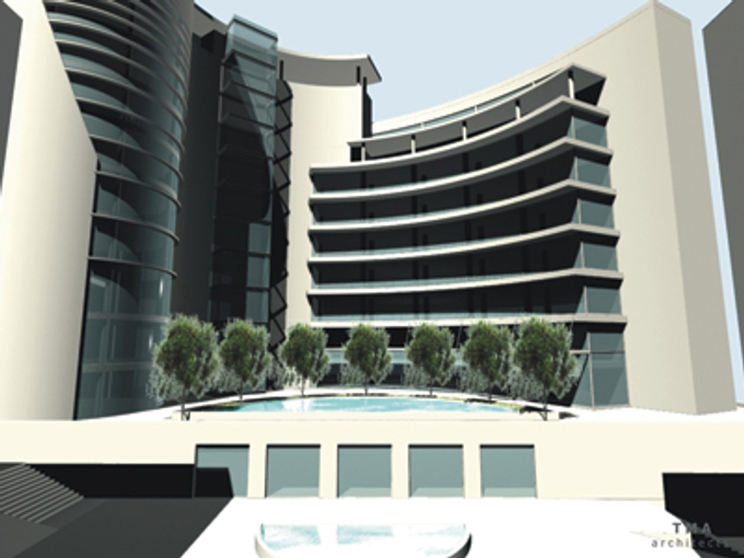 Artist's impression of new hotel.