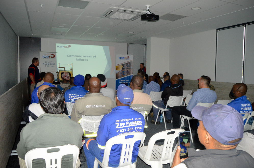 The training was provided at Plumblink’s technical showroom in Glen Anil, and was very well attended by members of IOPSA, emerging plumbers and employees of plumbing companies.