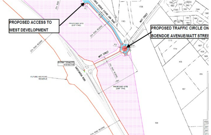 The metro will upgrade Matt Street and Boendoe Avenue ahead of the new housing development.