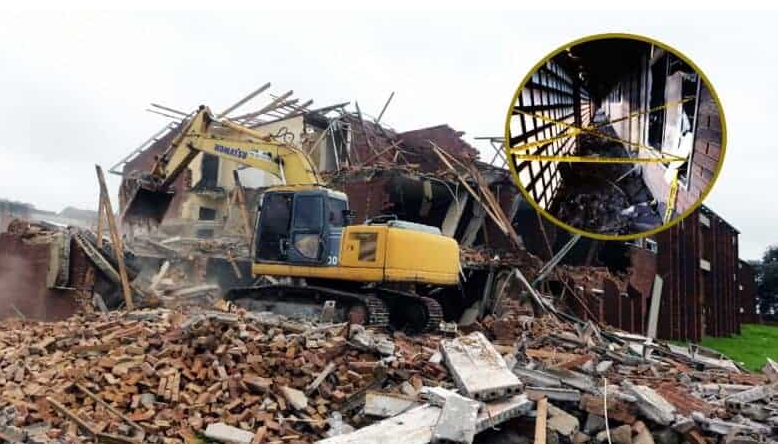 Zamdela fire site demolished to commence mall construction.