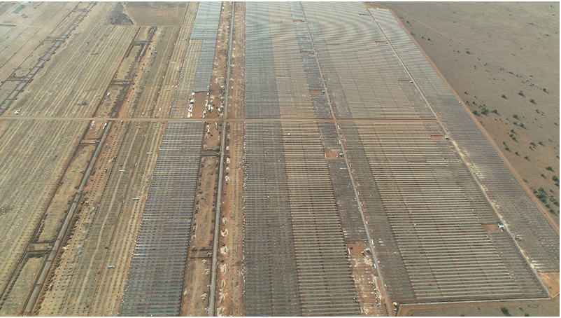 SOLA’s solar photovoltaic power plant being built in Lichtenburg, North West. 