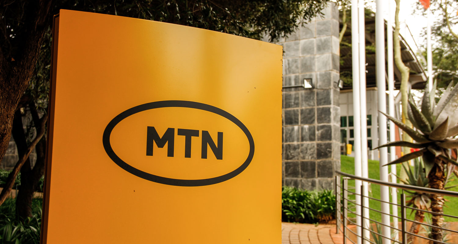 A sign outside MTN South Africa’s head office