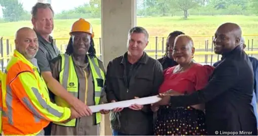 Photographed during the handover of the contract for the upgrade of the Nandoni Water Treatment Works