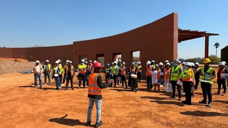 Guests viewing the second phase of the project.