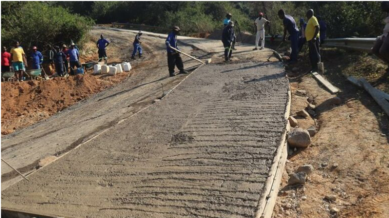  The road that is being built by KwaNcazolo residents. 