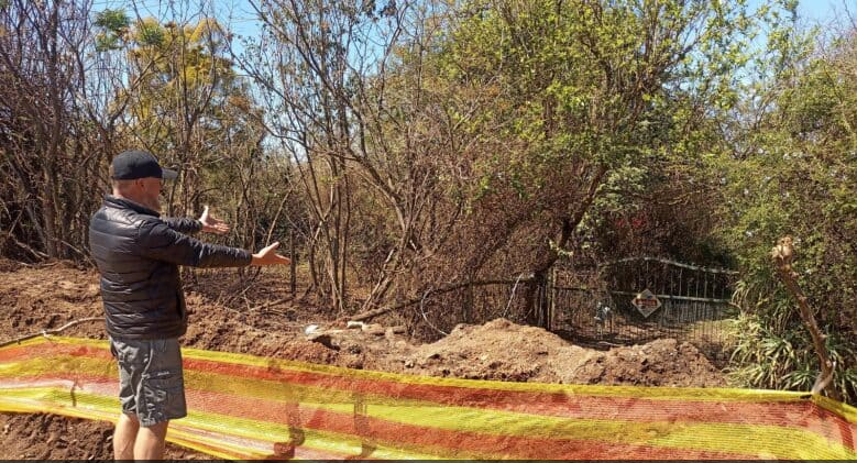 Marcus Elliot, an Ashburton resident who has had his driveway dug up due to the repairs, said that the ongoing water burst pipes has caused his yard to flood seven times in three weeks.