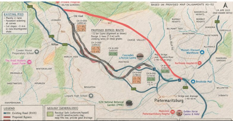 n a bid to address safety and traffic congestion on the notorious Town Hill section of the N3, a proposal to reroute that section of the national road has been welcomed by the freight industry,