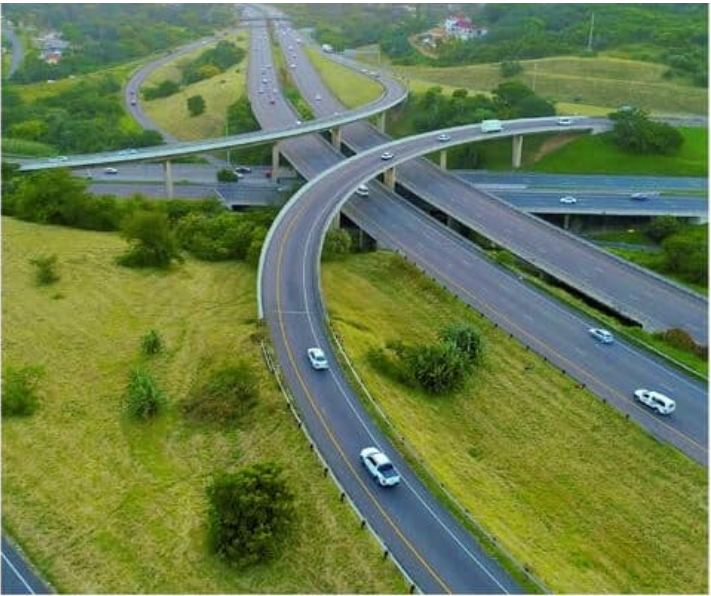  An aerial photo of EB Cloete Interchange. 