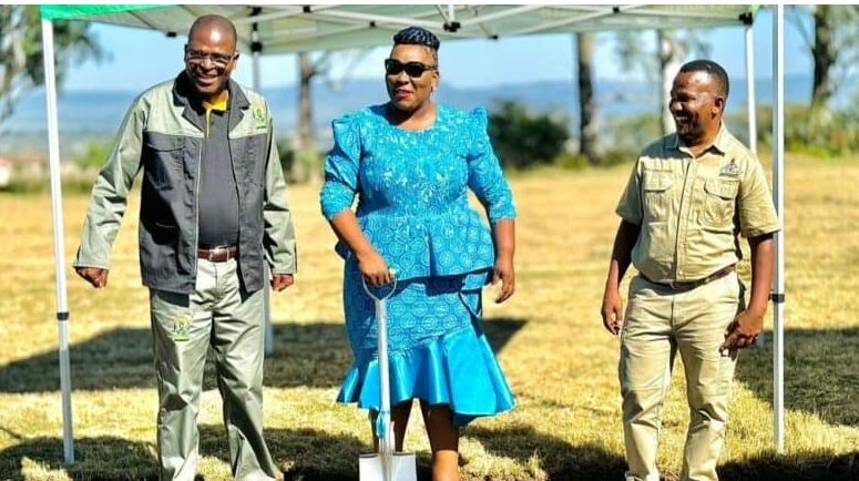 KZN Health MEC Nomagugu Simelane at the sod turning ceremony in Mpolweni Clinic in KZN. 