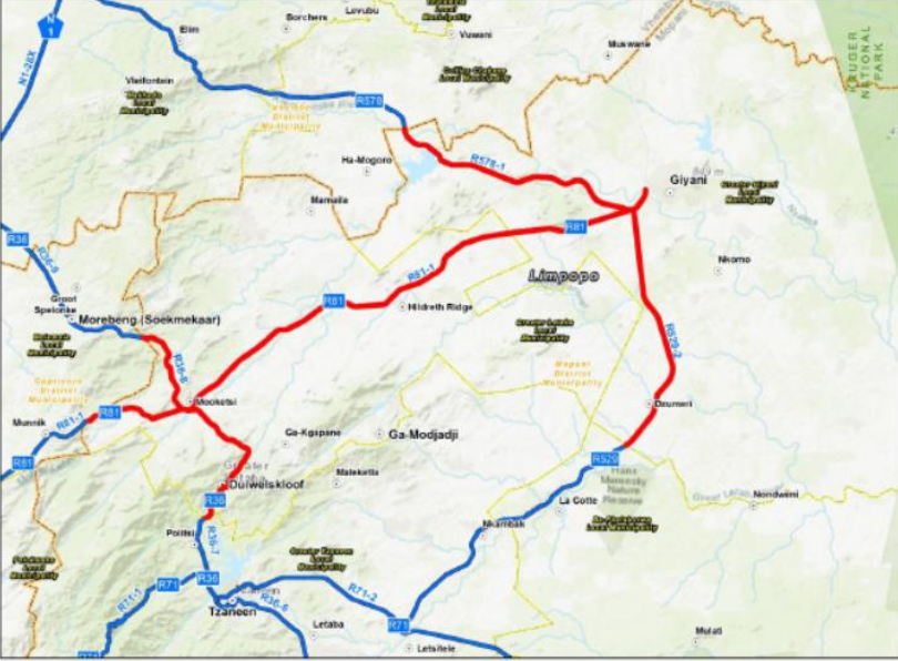 Maintenance R81, R578, R529, R36 Locality Map