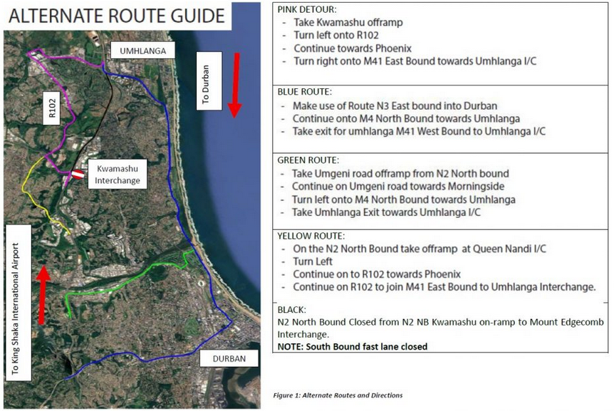 Alternate Routes and Directions