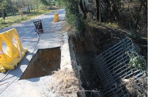 The hole on the left lane on Drysdale Road.