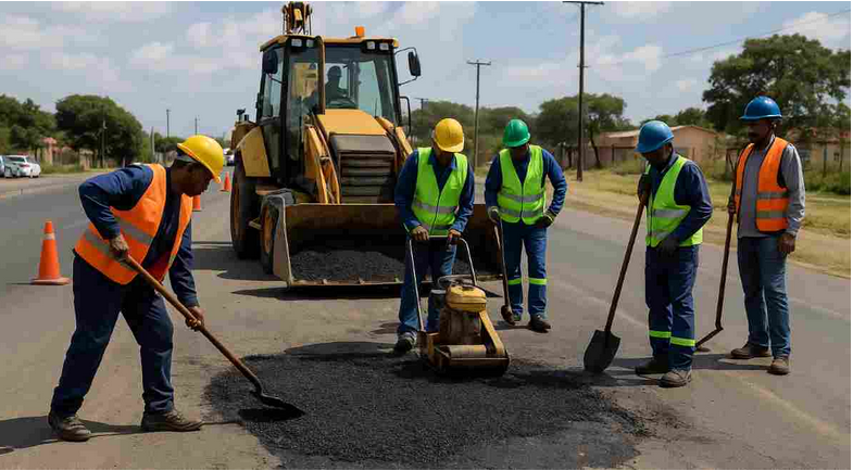 This is an AI generated image and not the actual roadworks