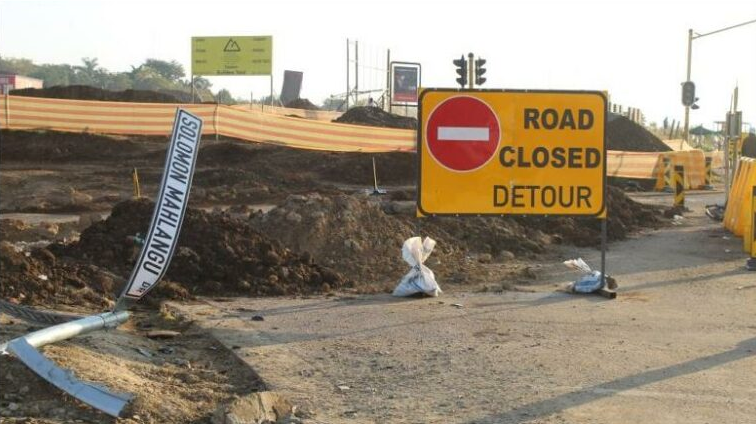 Roads upgrade on the Garstfontein Road and Solomon Mahlangu Drive.