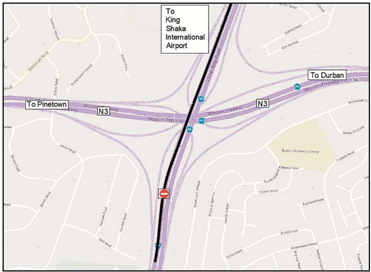 Road closure 2. Photo supplied by Sanral