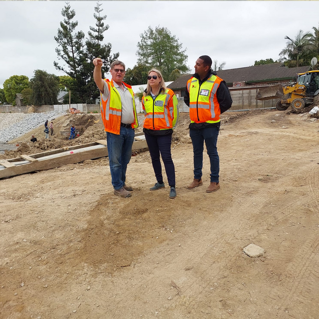 In the photo above Chris Jacobs from RWC Construction is on site in Hope Street with the upgrading of George South Stormwater Infrastructure,  Phase 1 post the 2021 floods. 