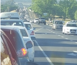 Roadworks in Brackenfell Boulevard was halted two weeks ago. 