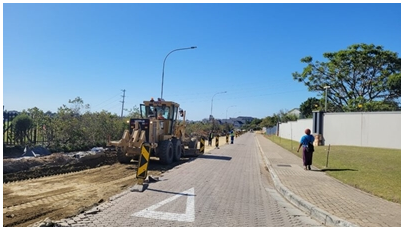  Construction works underway on Plattner Boulevard, Heather Park. 
