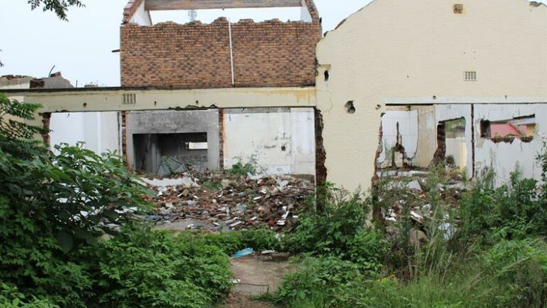 This partially demolished house in Mowbray Avenue has become a crime hot-spot, according to local CPF.